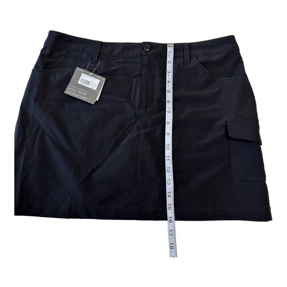 Eddie Bauer Adventurer Women Black Cargo Short Skort SZ 14  Summer -Outdoor NWT - Picture 5 of 12